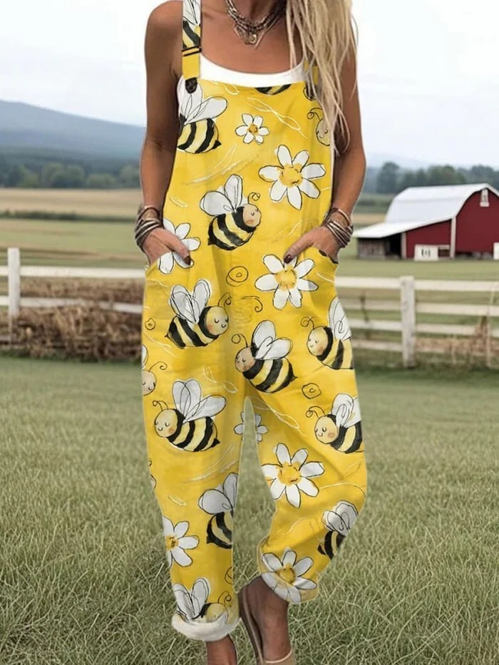 Kunstnerisk jumpsuit i bomuld