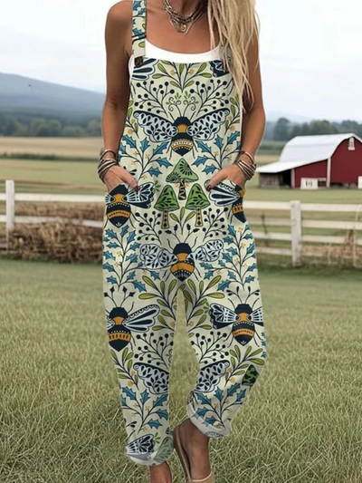 Kunstnerisk jumpsuit i bomuld