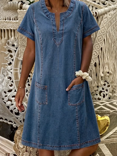Elly™ - Blød Denim Kjole